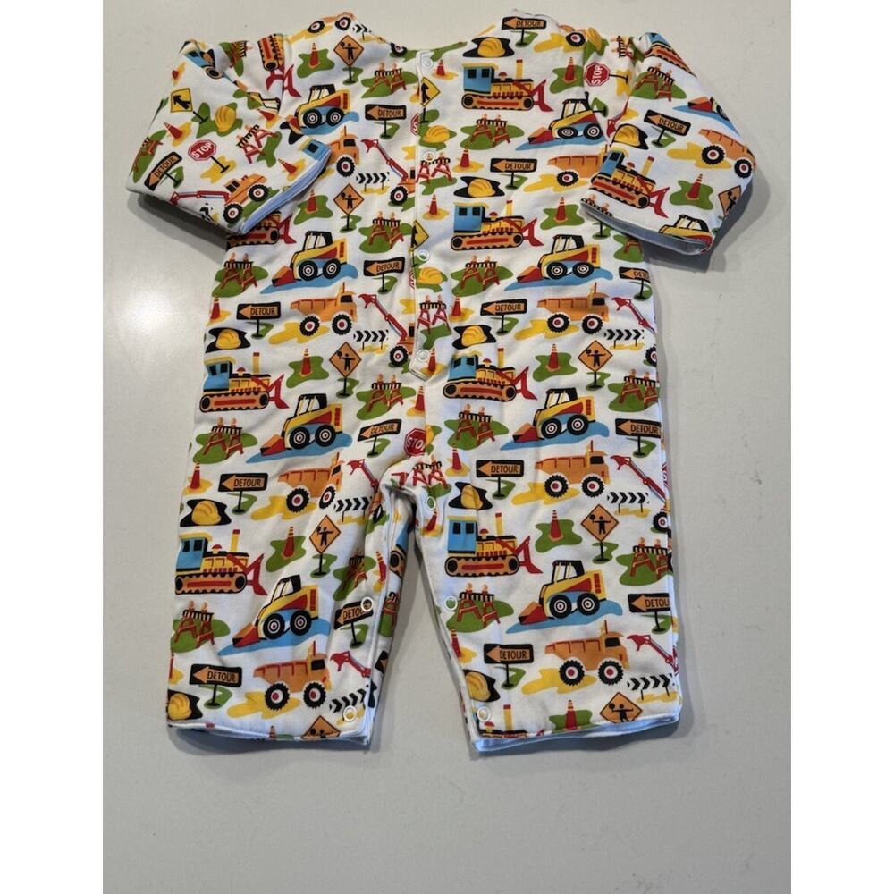 SnoPea Baby Size 6 Months Construction Builder Winter Outfit Dump Trucks READ